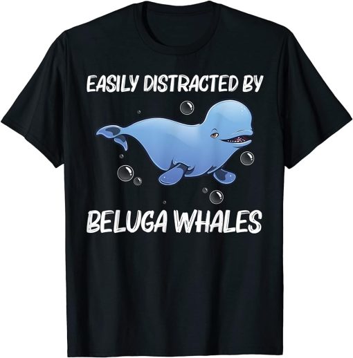 Cool Beluga Whale For Men Women Orca Whales Save The Ocean T-Shirt