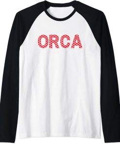 Orca Is My Valentine Heart Shape Orca Fish Valentine Raglan Baseball Tee