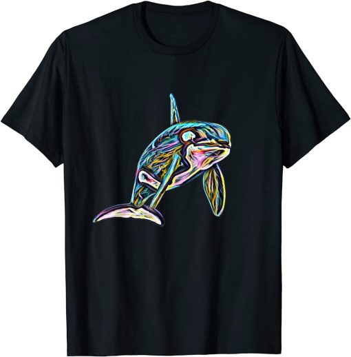 Orca Motif Whale Ocean Predator Design T-Shirt