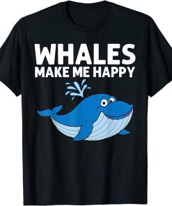 Funny Whale Art For Men Women Orca Narwhal Blue Whales T-Shirt