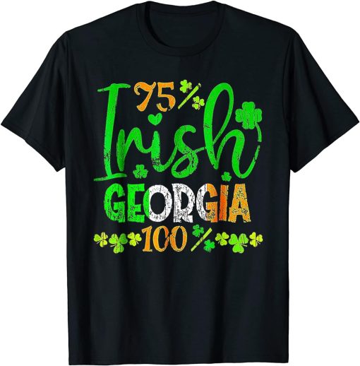 Full Of Shenanigans St Patrick"s Day Orca Fish Clovers T-Shirt