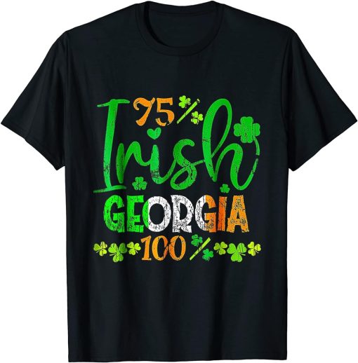 Full Of Shenanigans St Patrick"s Day Orca Fish Clovers T-Shirt