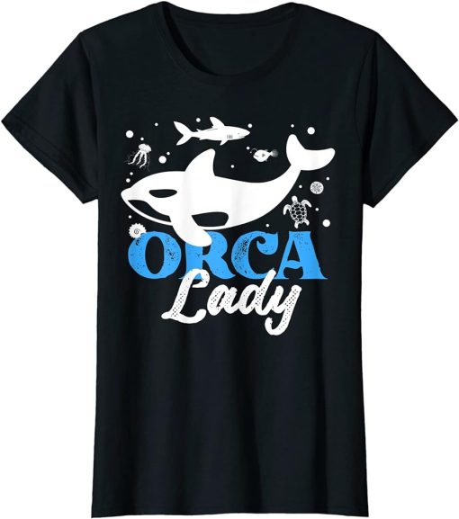 Funny Orca Lover Graphic for Women Girls Kids Whale T-Shirt